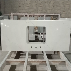 Custom Design Artificial Stone Quartz Kitchen Countertops