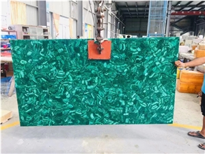 Goldtop Stone OEM/ODM Malachite Green Semiprecious Stone Slab