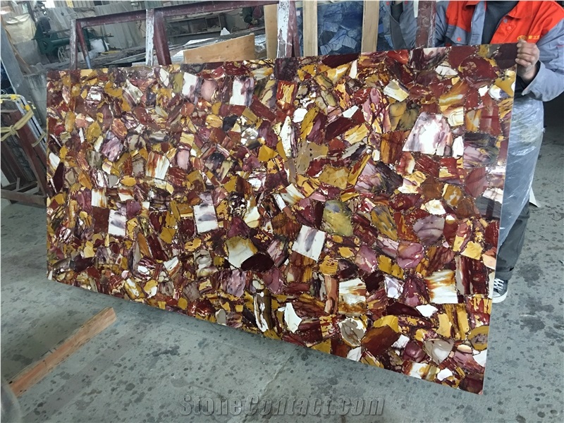 Goldtop Stone OEM/ODM Mookaite Gemstone Big Slab