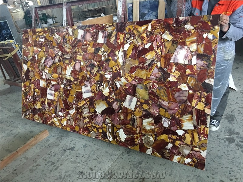 Goldtop Stone OEM/ODM Mookaite Gemstone Big Slab