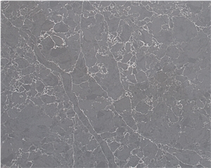 Gorgeous Gold Veins Grey Calacatta Quarts Slab