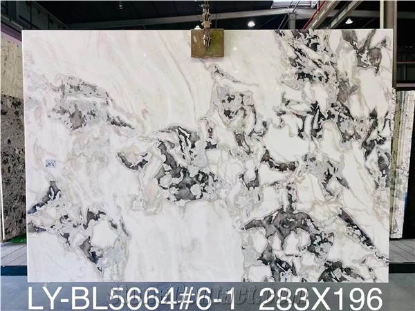 Commercial Natural Stone Fendi White Marble Big Slab