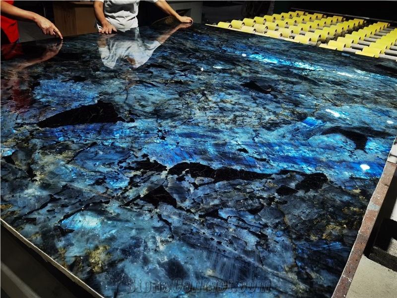 Natural Luxury Labradorite Blue Granite Slabs And Tiles