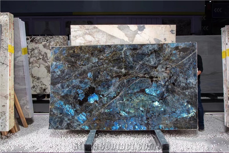 Natural Luxury Labradorite Blue Granite Slabs And Tiles