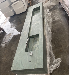 Viscount Grey Marble For Washroom Countertop In Hotel