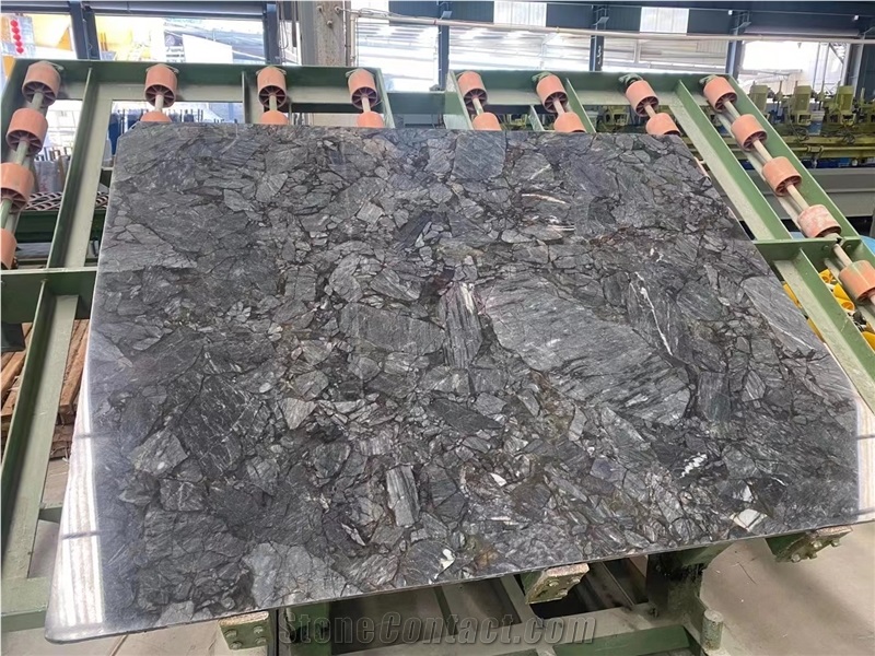 Amazon Blue Grey Marble Slab