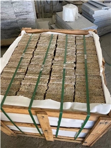 China Hot Beige Granite Cobble Stone  Split Cubes Pavement