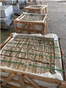 China Hot Beige Granite Cobble Stone  Split Cubes Pavement