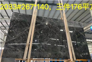 CHINA HOT Hermes  Dark Grey Marble Slab For Floor