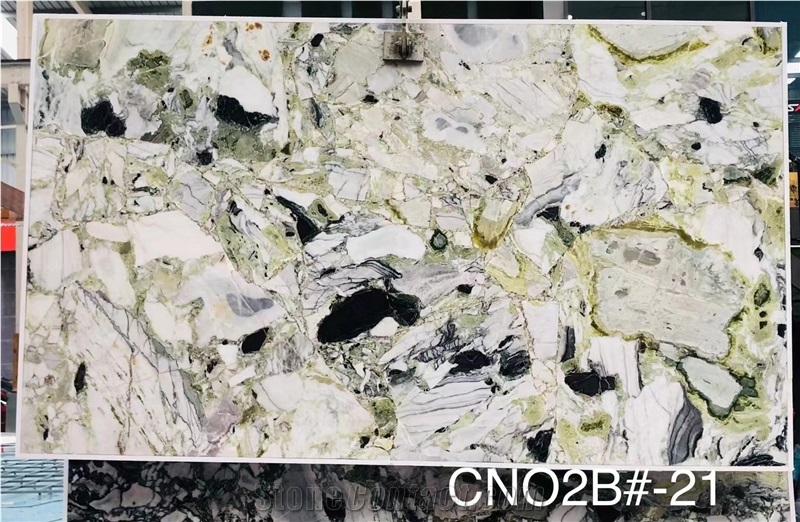 Hot Ice Jade Green Marble Slab Good Price