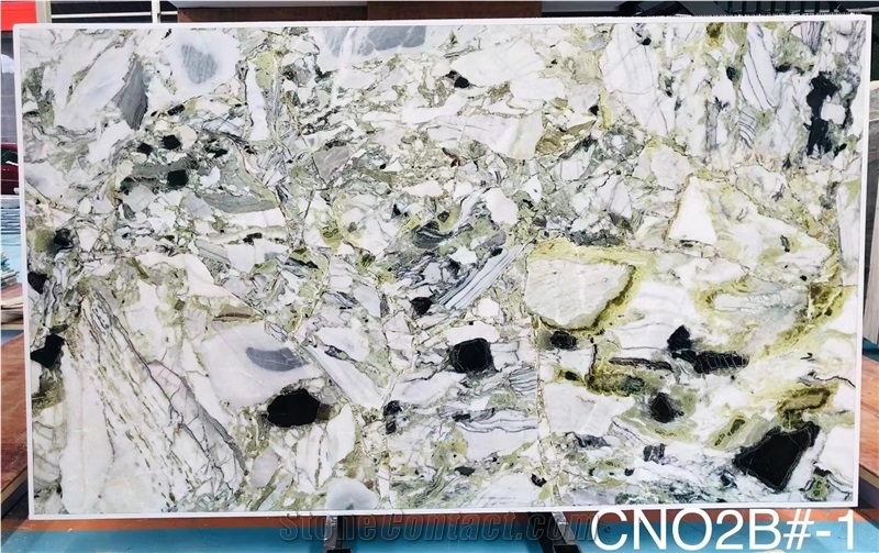 Hot Ice Jade Green Marble Slab Good Price