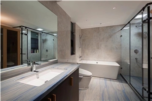 Luxury Brazil White Crystal Fjord Quartzite Slabs