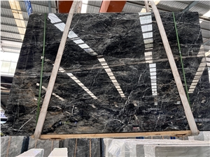 NEW HOT Black Blue Marble Slab For 5 Star Hotel Floor