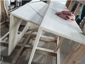 White Marble Domolite Vanity Top Polish High Quality