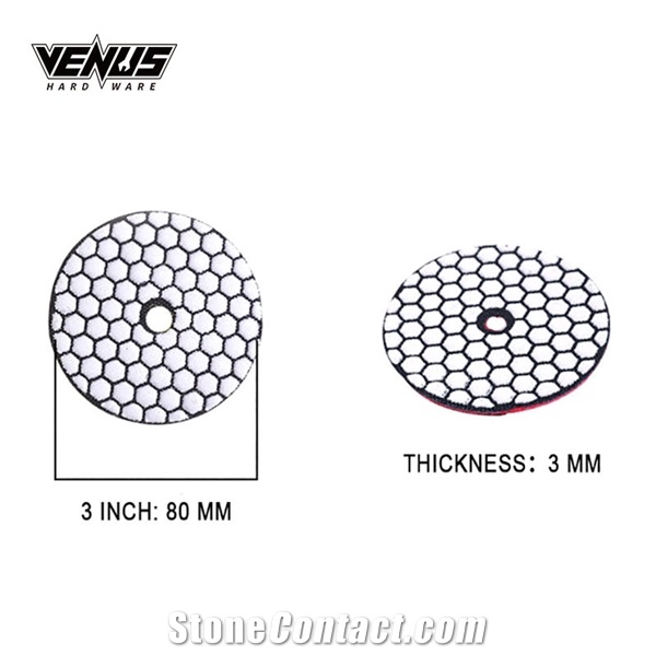 3In Diamond Dry Grinding Granite Polishing Pads