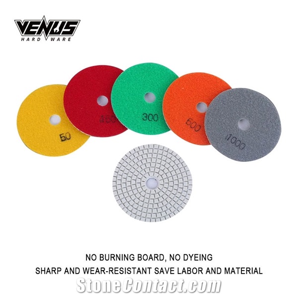 3Inch 4Inch Diamond Wet Use Flexible Granite Polishing Pads