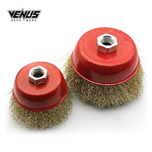 Abrasive Angle Grinder Crimped Brass Coated Steel Wire