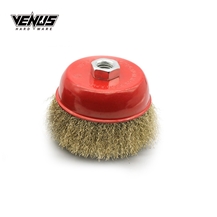 Abrasive Angle Grinder Crimped Brass Coated Steel Wire