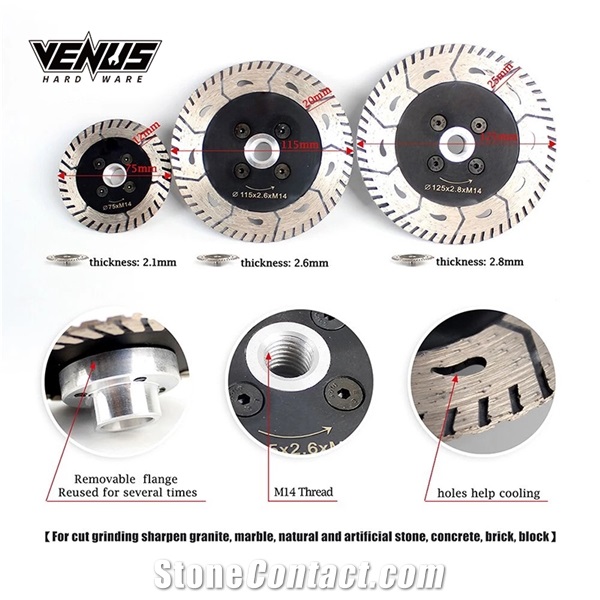 Diamond Cutting Disc With M14 Connection Marble Saw Blade