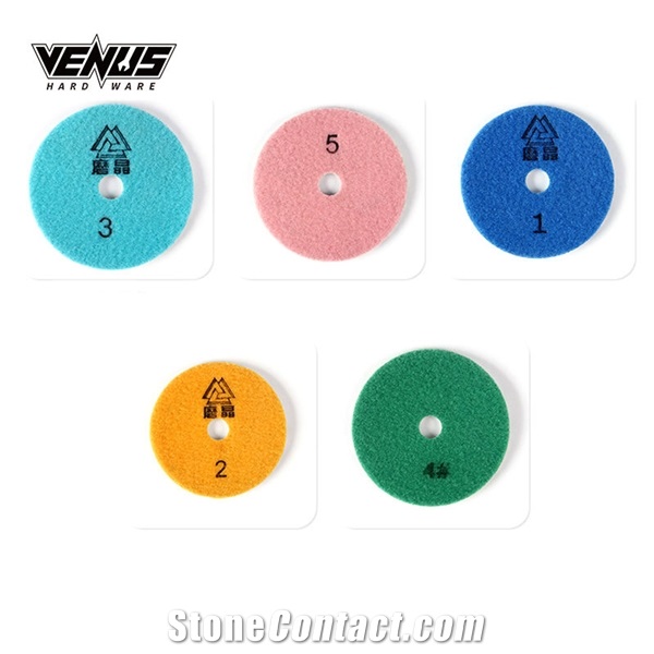 Resistance 3 Steps Round Granite Polishing Pads