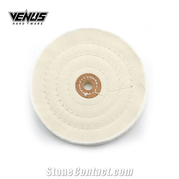 Sewn White Cloth Soft Polishing Pad Cotton Buffing Wheels