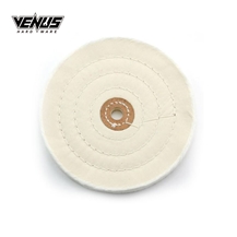 Sewn White Cloth Soft Polishing Pad Cotton Buffing Wheels