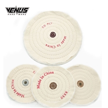 Sewn White Cloth Soft Polishing Pad Cotton Buffing Wheels