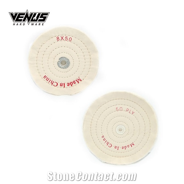Sewn White Cloth Soft Polishing Pad Cotton Buffing Wheels