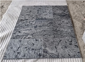 Indian Silver Grey Matrix Polished Surface Slate Tiles