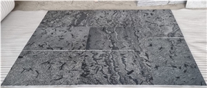 Indian Silver Grey Matrix Polished Surface Slate Tiles