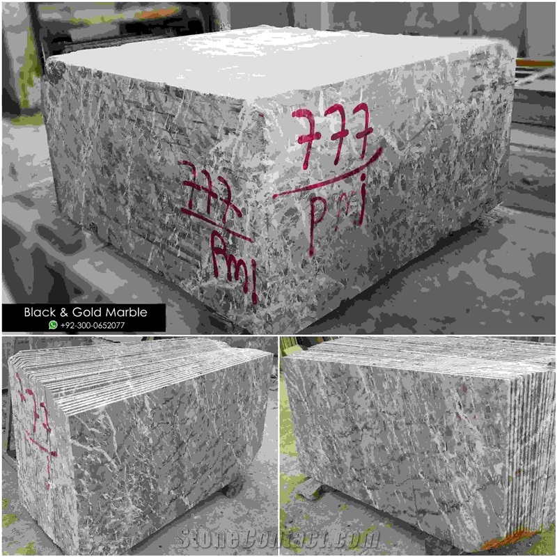 Michelangelo Black Gold Marble Blocks