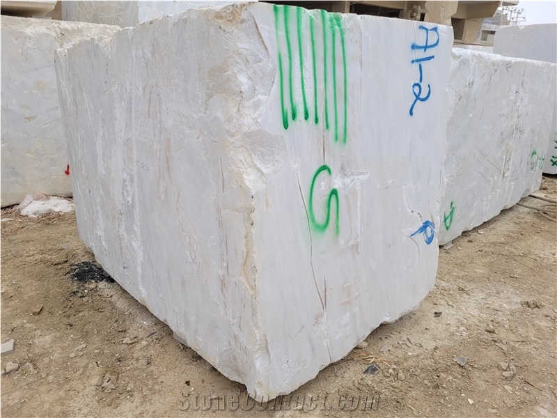 Sky White Marble Block From Pakistan