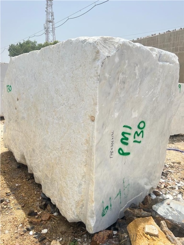 Sky White Marble Block From Pakistan