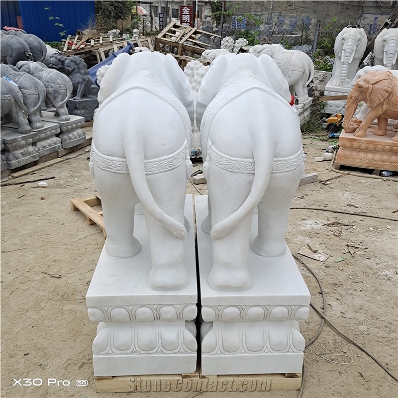 Big White Elephant Sculpture