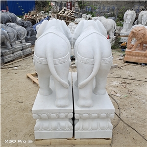 Big White Elephant Sculpture