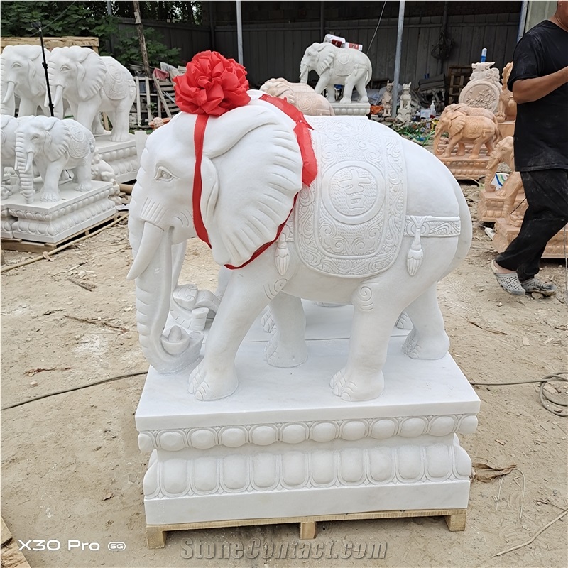 Big White Elephant Sculpture
