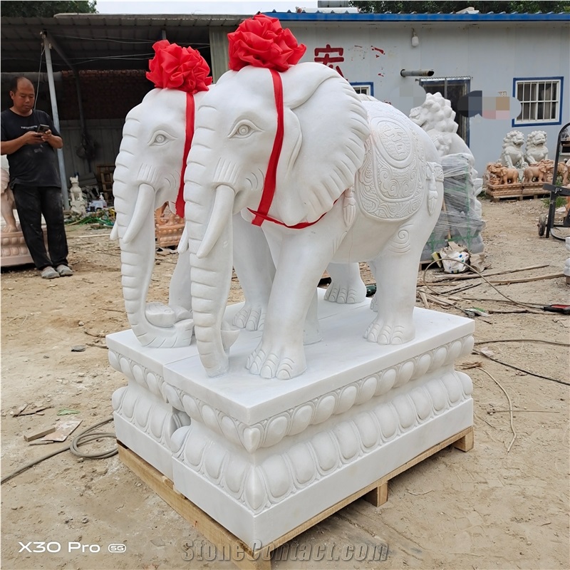 Big White Elephant Sculpture