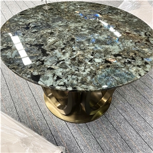 Labradorite Blue Granite Dining Table For Home & Hotel Decor