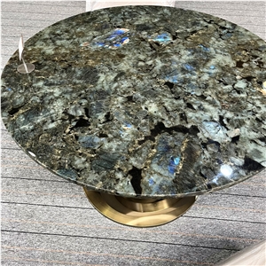 Labradorite Blue Granite Dining Table For Home & Hotel Decor
