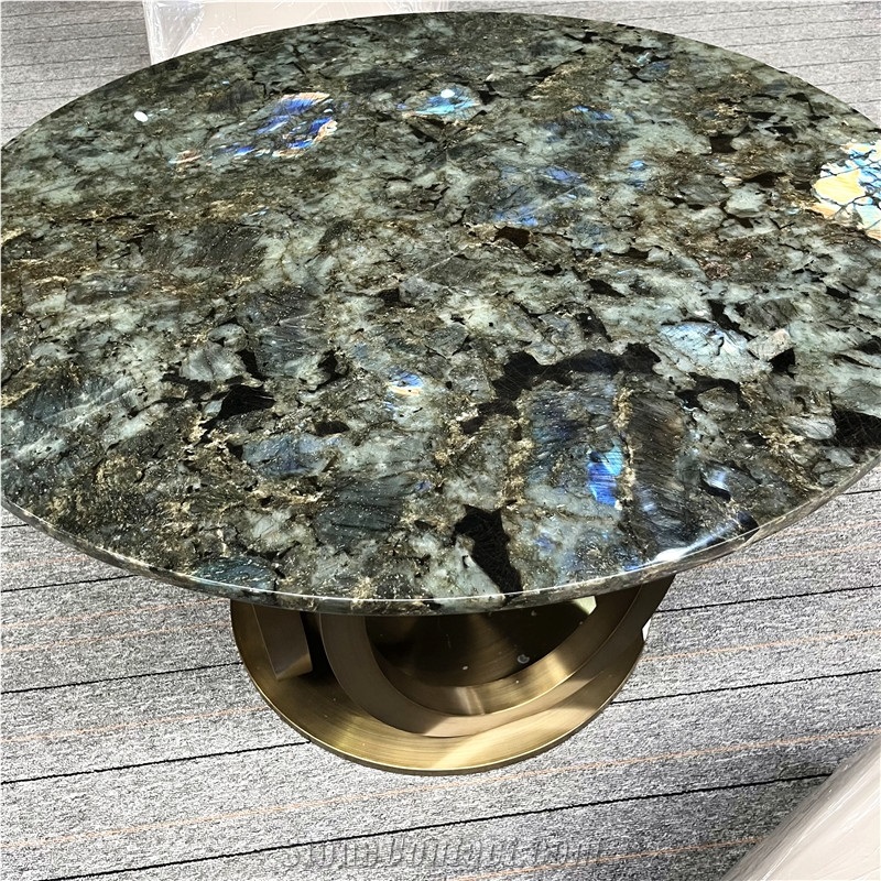 Labradorite Blue Granite Dining Table For Home & Hotel Decor