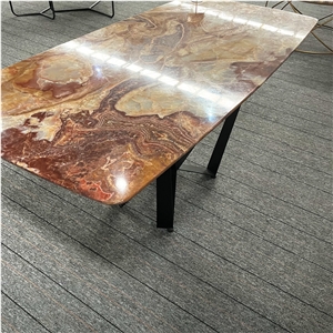 Luxury Customize Onyx Dining Tables Furniture For Home Decor
