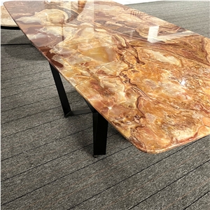 Luxury Customize Onyx Dining Tables Furniture For Home Decor