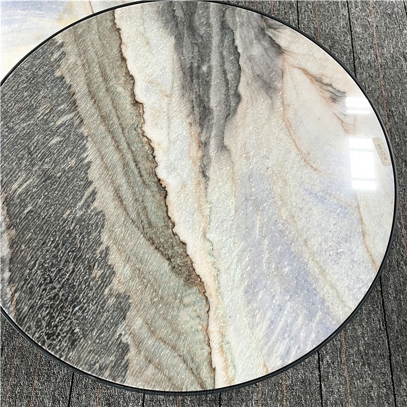 Luxury Stone Round Coffee Table Set For Living Room Decor