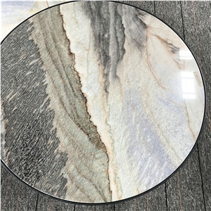 Luxury Stone Round Coffee Table Set For Living Room Decor