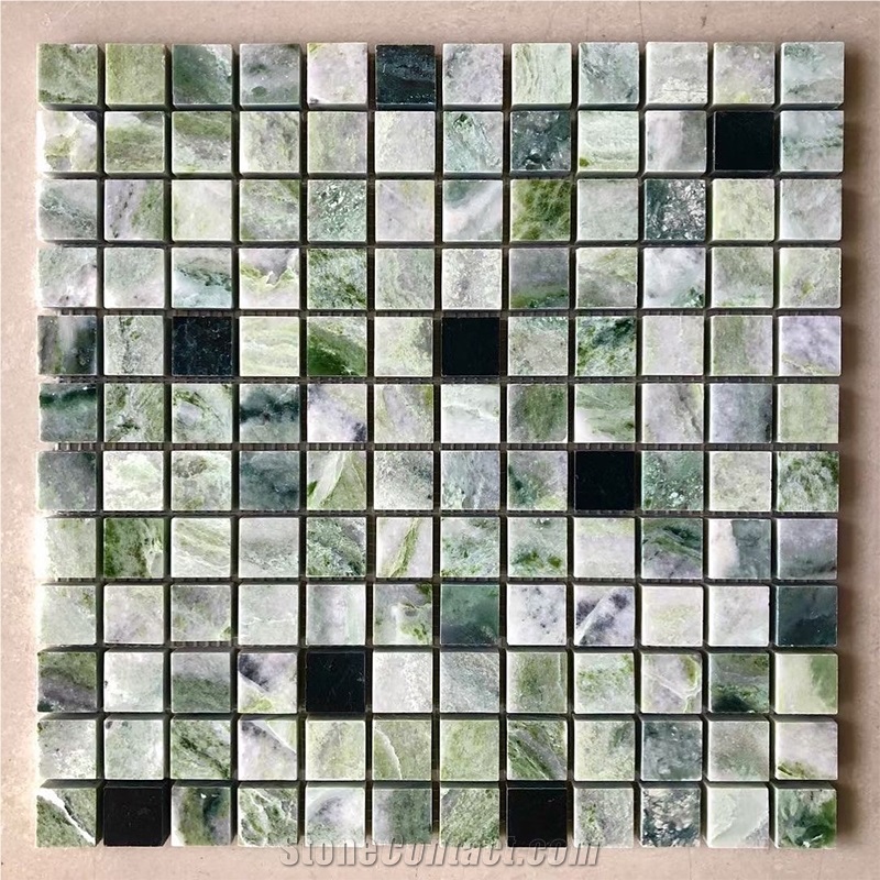 Top Quality Dark Green Marble Mosaic Tile For Wall And Floor