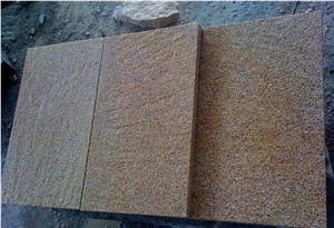 Chinese Yellow Flamed Granite Tile & Slab, G682 Granite