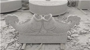 Carved Stone Column Marble Carrara Hollow Roman Column Piece