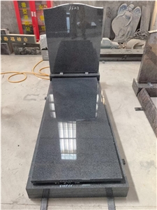 Granite Western Style Monument Stone G654 Single Headstone