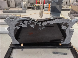 Japanese Style Tombstone Granite Shanxi Black Asian Monument
