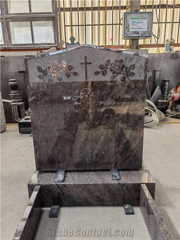Japanese Style Tombstone Granite Shanxi Black Asian Monument